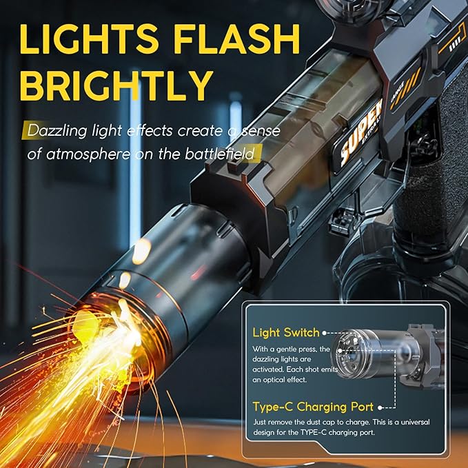 Pistola de agua con luz